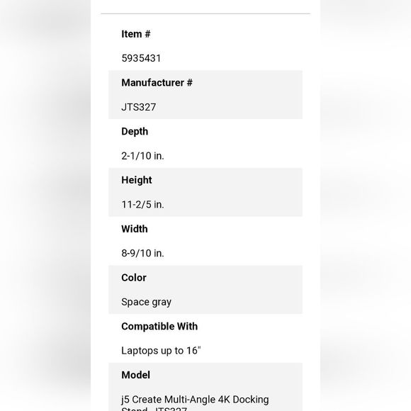 J5 Create Multi-Angle 4K Docking Stand - Picture 7 of 9